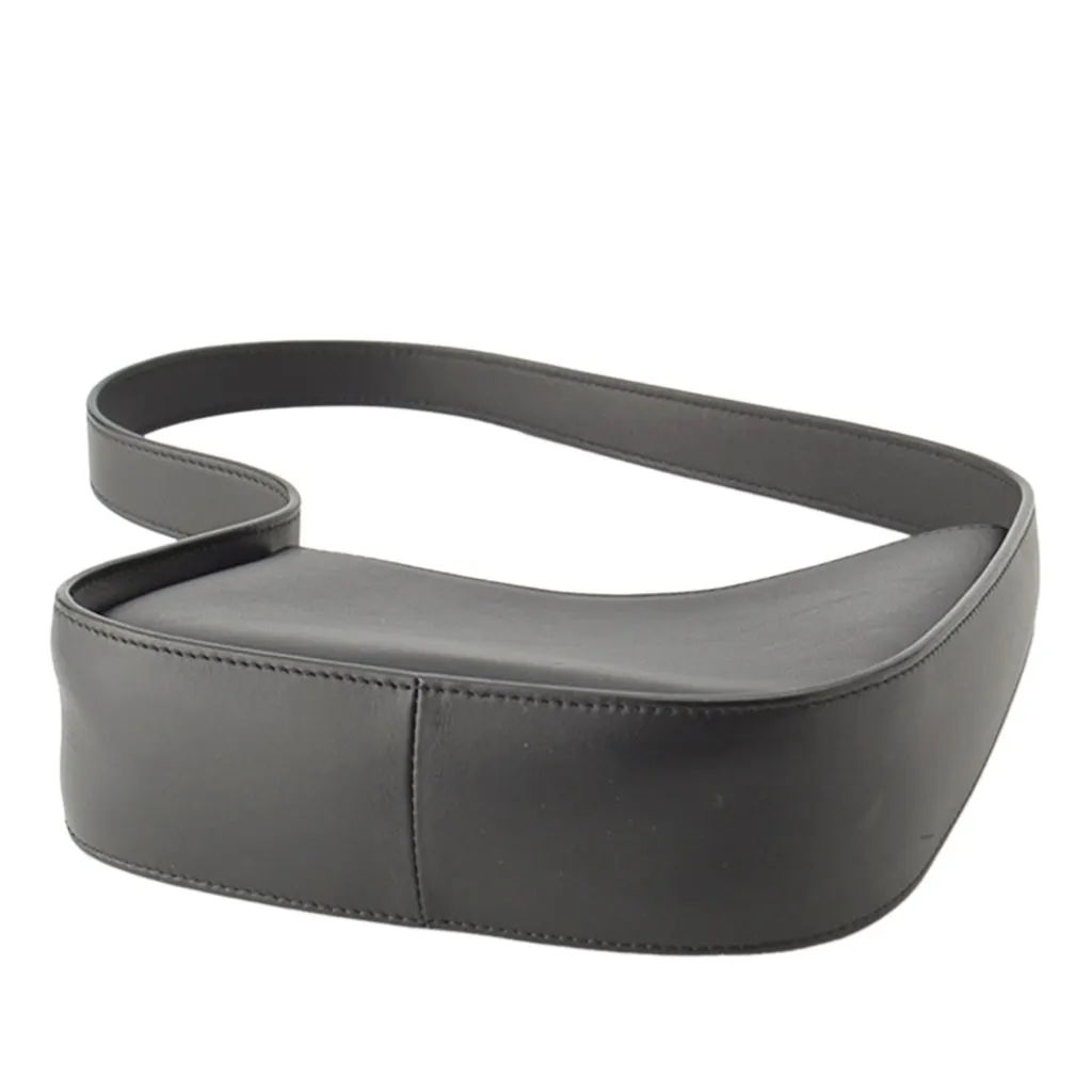The Row Leather Half Moon Shoulder Bag Black Leather Very good - Box View