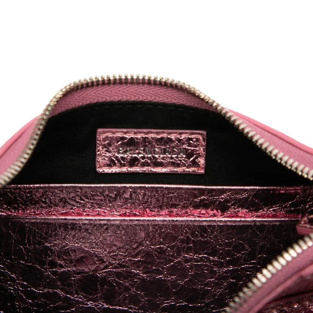 Balenciaga Mini Metallic Lambskin Motocross Le Cagole Pink Leather Very good - Box View