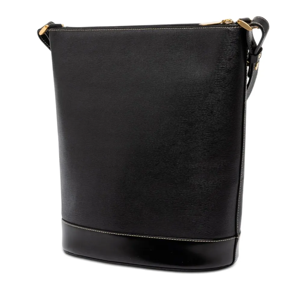 Burberry Leather Shoulder Bag Black Leather Good - Back View