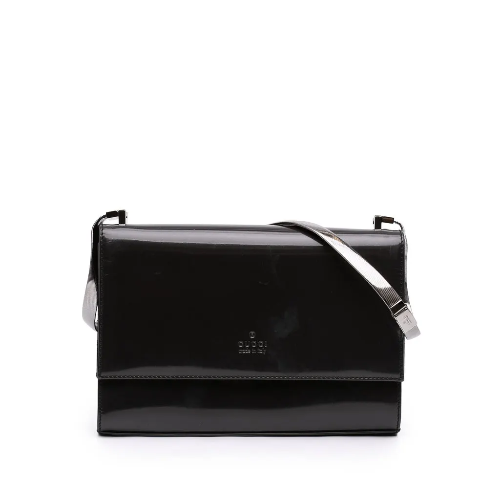 Gucci Patent Leather Shoulder Bag Purple Leather Very good - Front View
