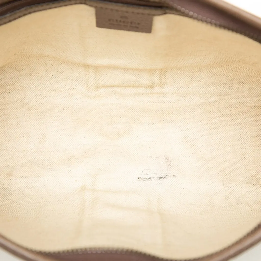 Gucci GG Supreme Web Ophidia Clutch Beige Canvas Very good - Model View