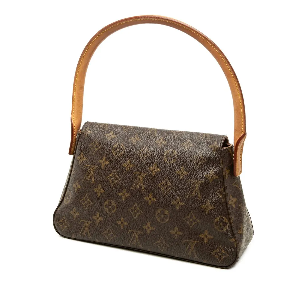Louis Vuitton Monogram Mini Looping Brown Canvas Good - Back View