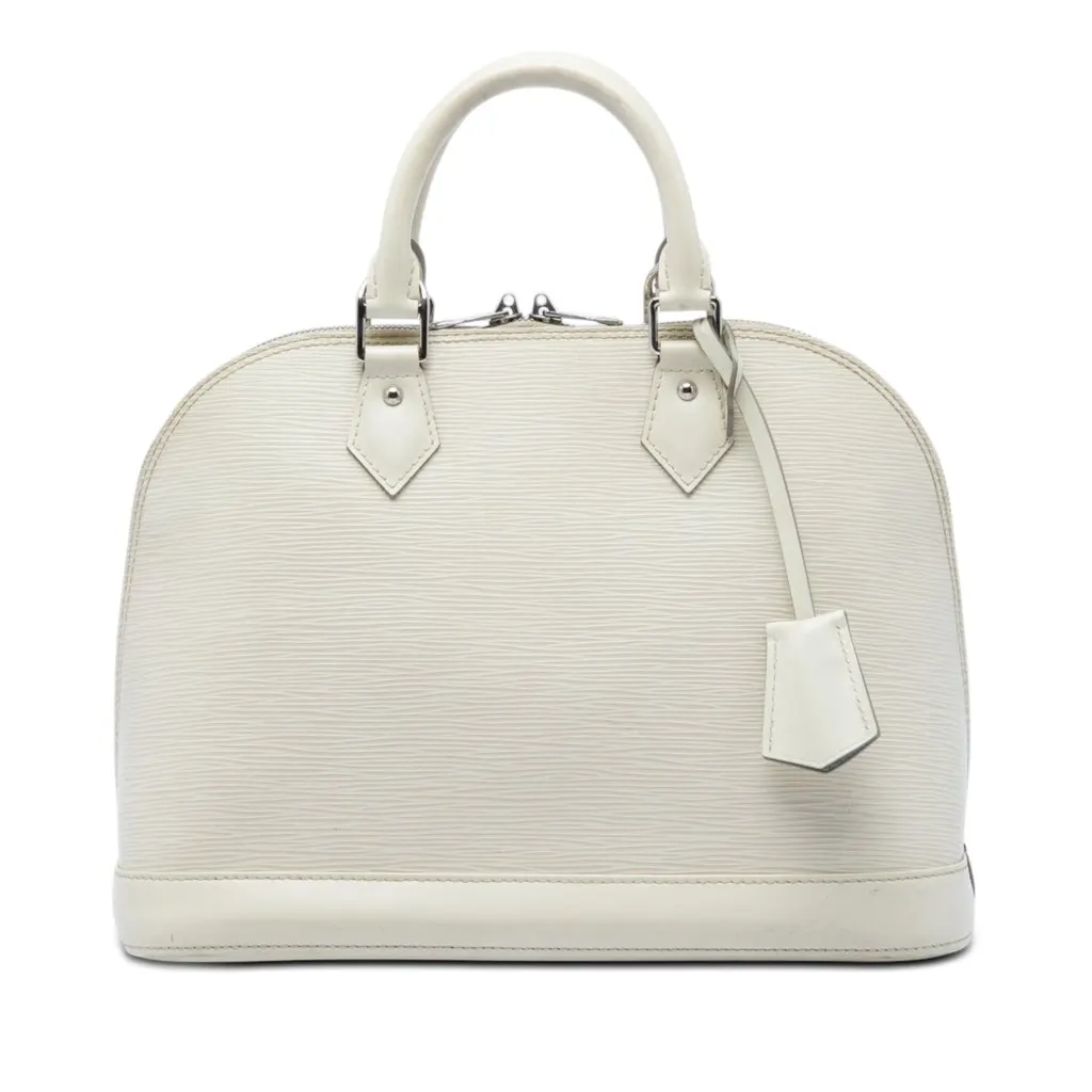 Louis Vuitton Epi Alma PM White Leather Very good - Front View