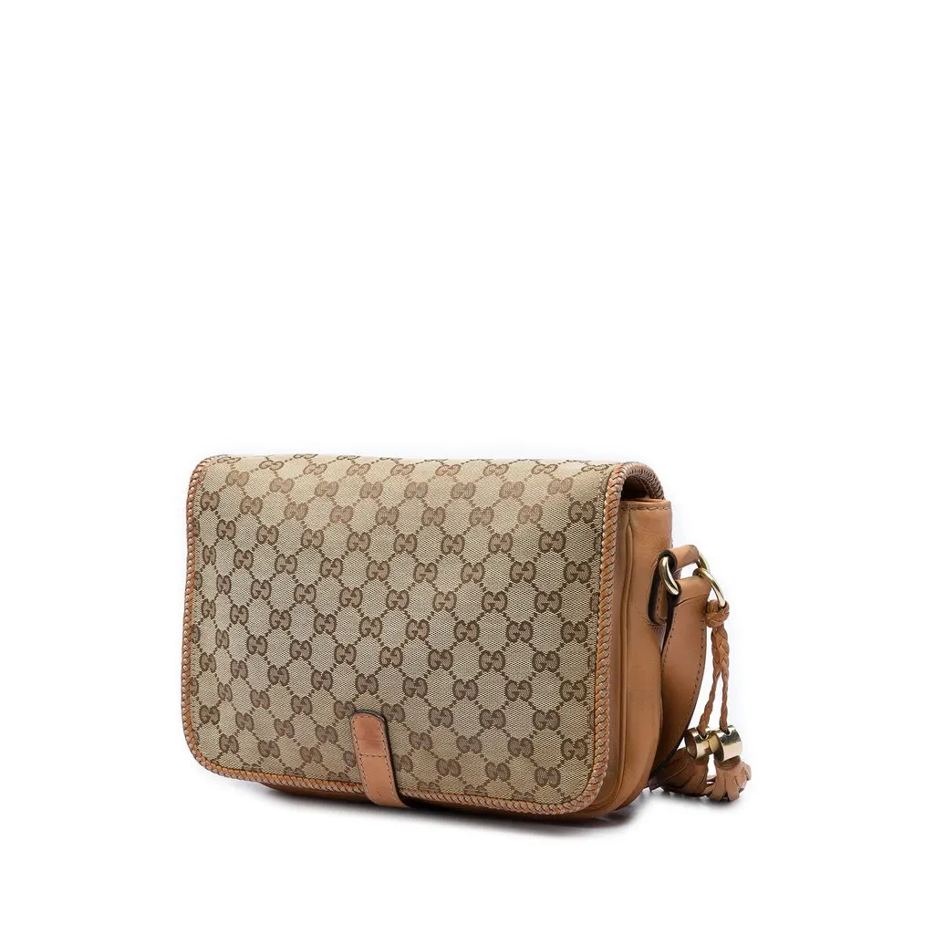 Gucci GG Canvas Marrakech Crossbody Beige Very good - Back View