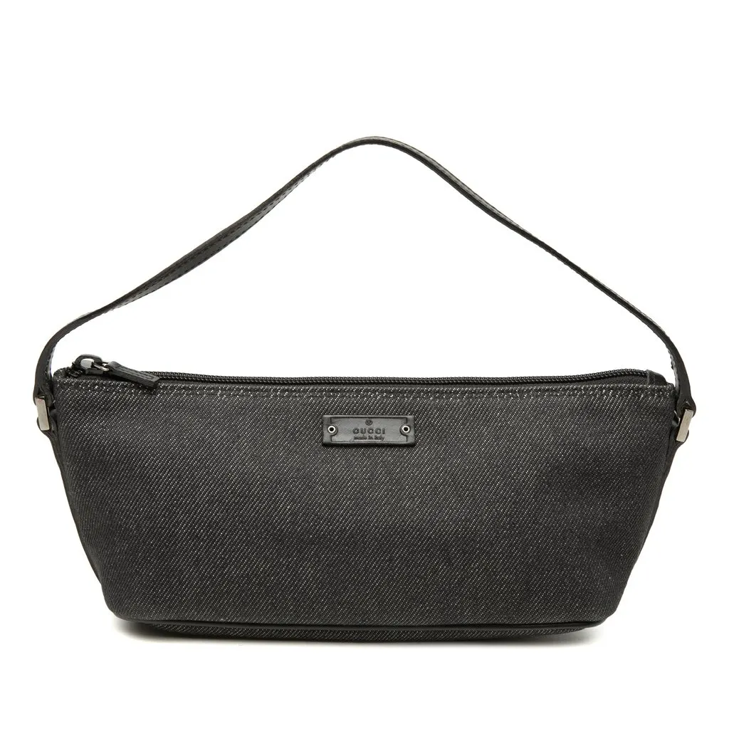 Gucci Denim Boat Black Very good - Front View