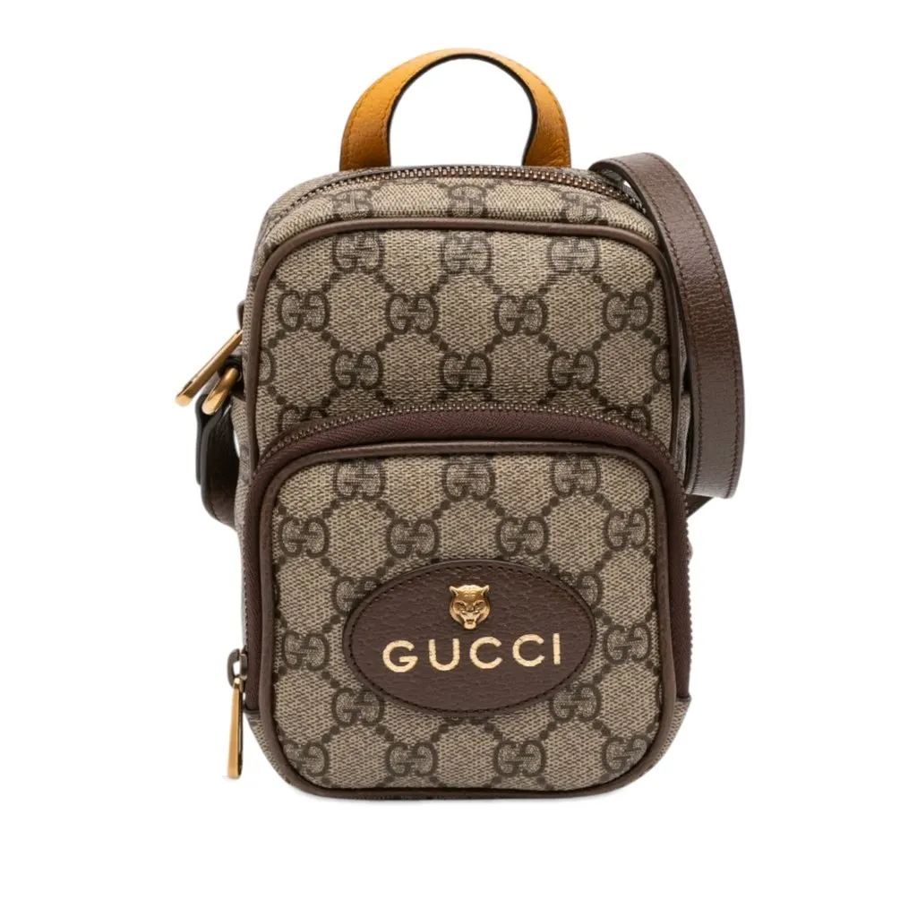 Gucci Mini GG Supreme Neo Vintage Satchel Beige Very good - Front View