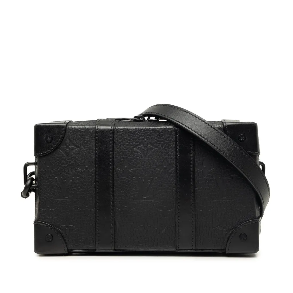 Louis Vuitton Monogram Taurillon Soft Trunk Wallet Black Leather Very good - Front View