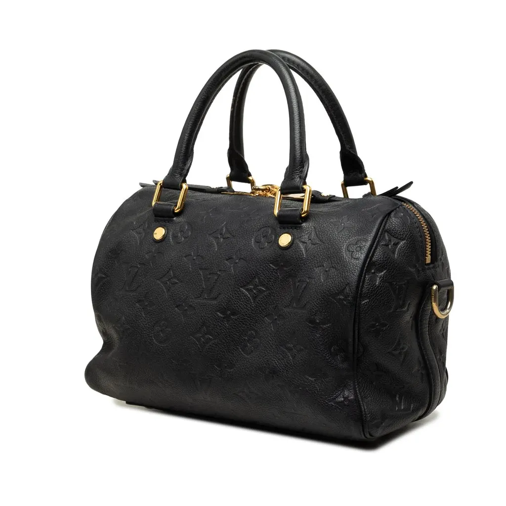Louis Vuitton Monogram Empreinte Speedy Bandouliere 25 Blue Leather Good - Back View