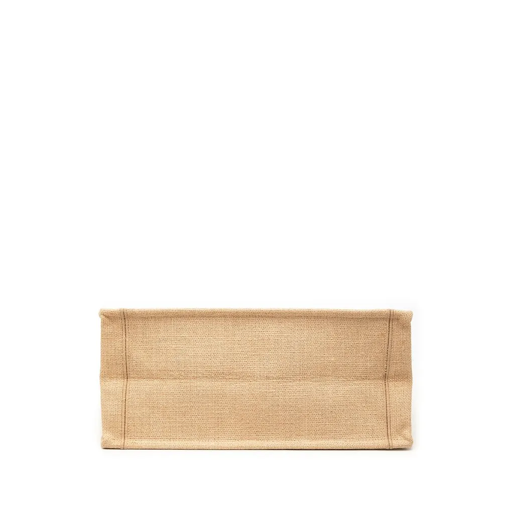 Dior Medium Jute Embroidered Book Tote Beige Very good - Inside View