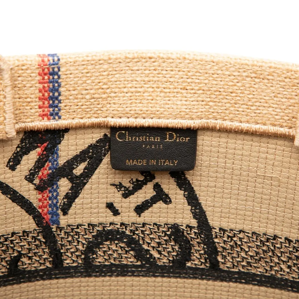 Dior Medium Jute Embroidered Book Tote Beige Very good - Box View