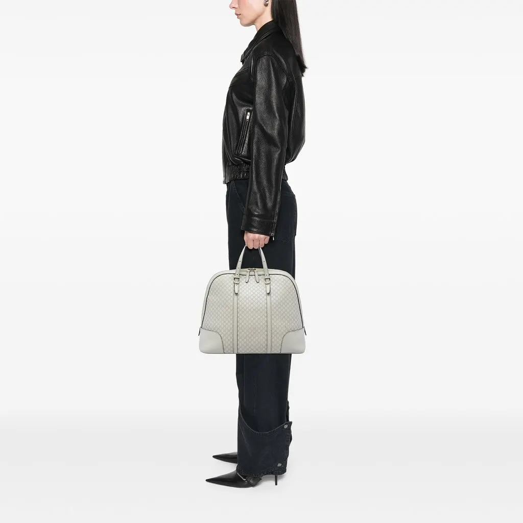Gucci Large Microguccissima Nice Dome Top Handle Bag White Leather Good - Box View