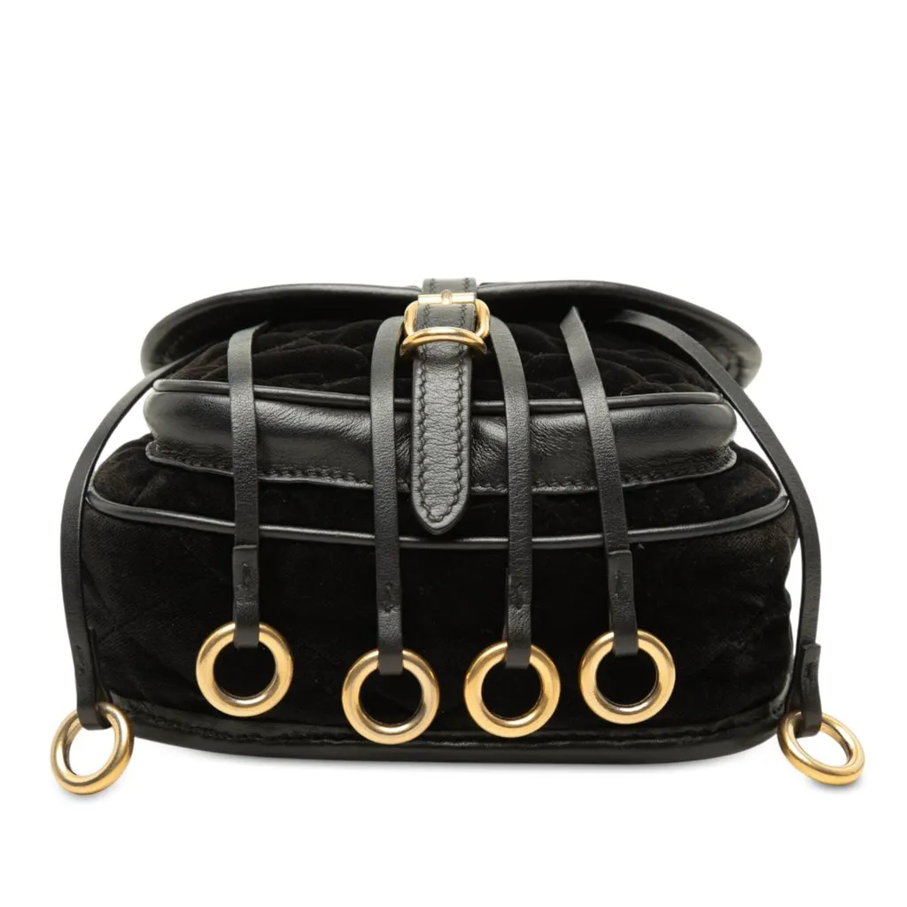 Prada Impuntu Velluto Corsaire Crossbody Black Velvet Very good - Inside View
