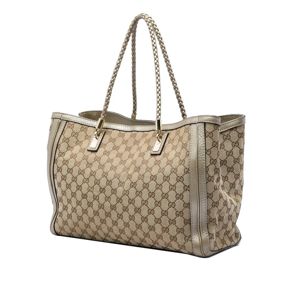 Gucci GG Canvas Bella Tote Beige Very good - Back View