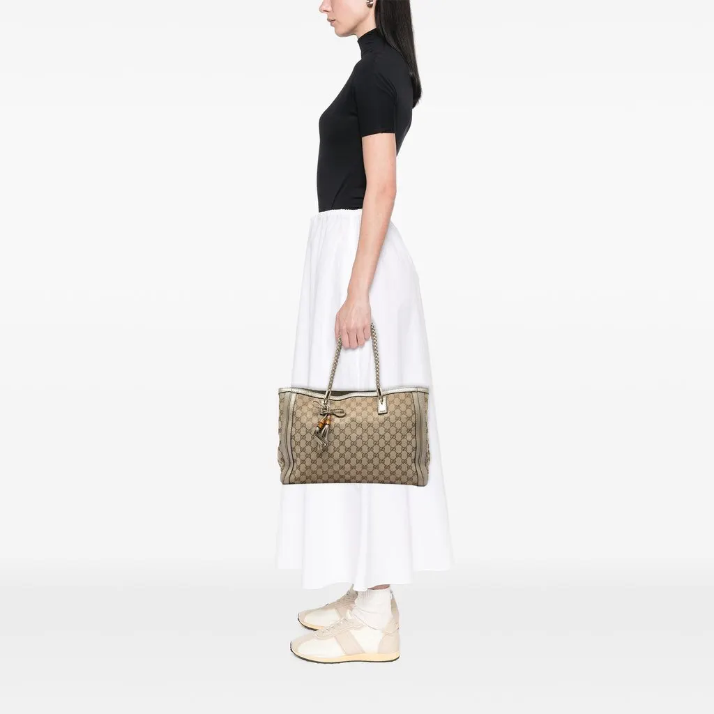 Gucci GG Canvas Bella Tote Beige Very good - Box View
