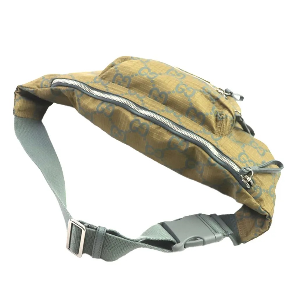 Gucci GG Ripstop Nylon Belt Bag Brown Very good - Back View