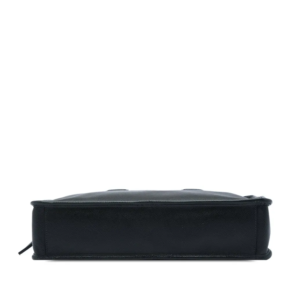 Prada Saffiano Business Bag Black Leather Very good - Inside View
