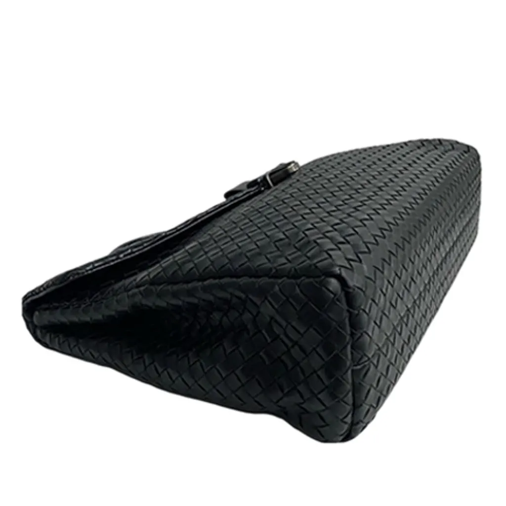 Bottega Veneta Nappa Intrecciato Briefcase Black Leather Good - Inside View