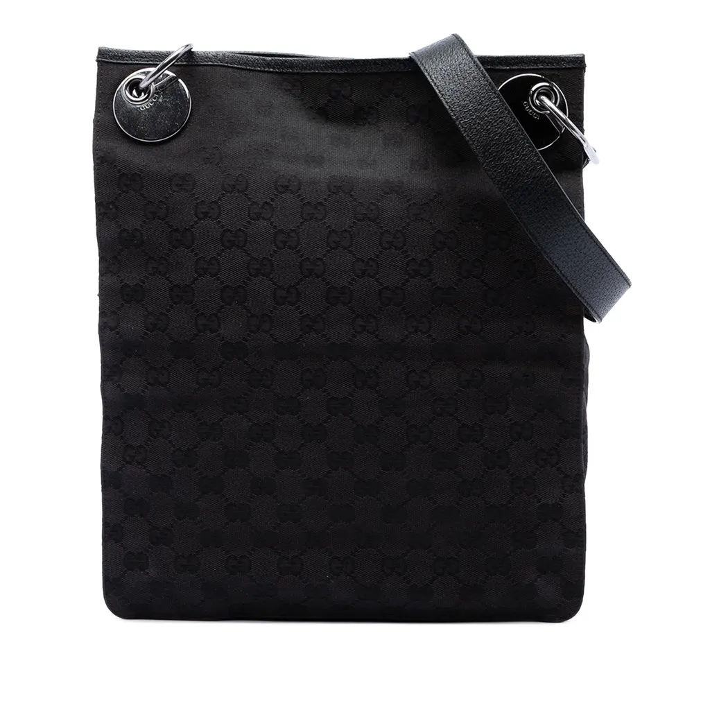 Gucci GG Canvas Eclipse Crossbody Black Very good - Front View