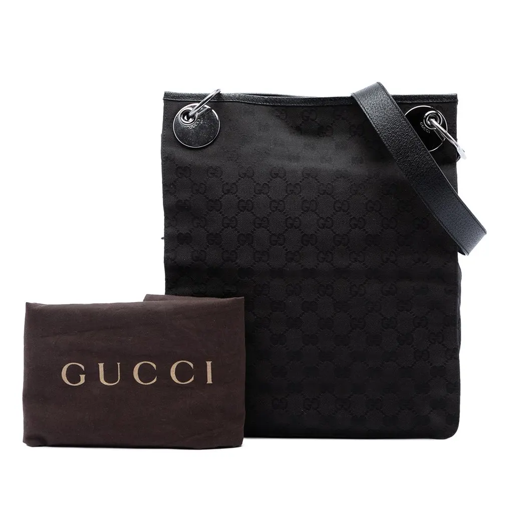 Gucci GG Canvas Eclipse Crossbody Black Medium | Pre-Owned D