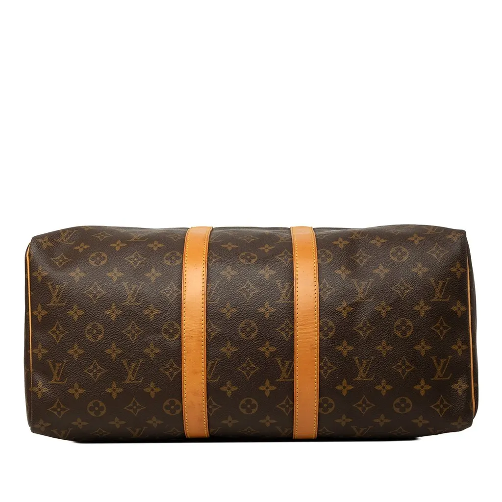 Louis Vuitton Monogram Keepall 45 Brown Canvas Good - Inside View
