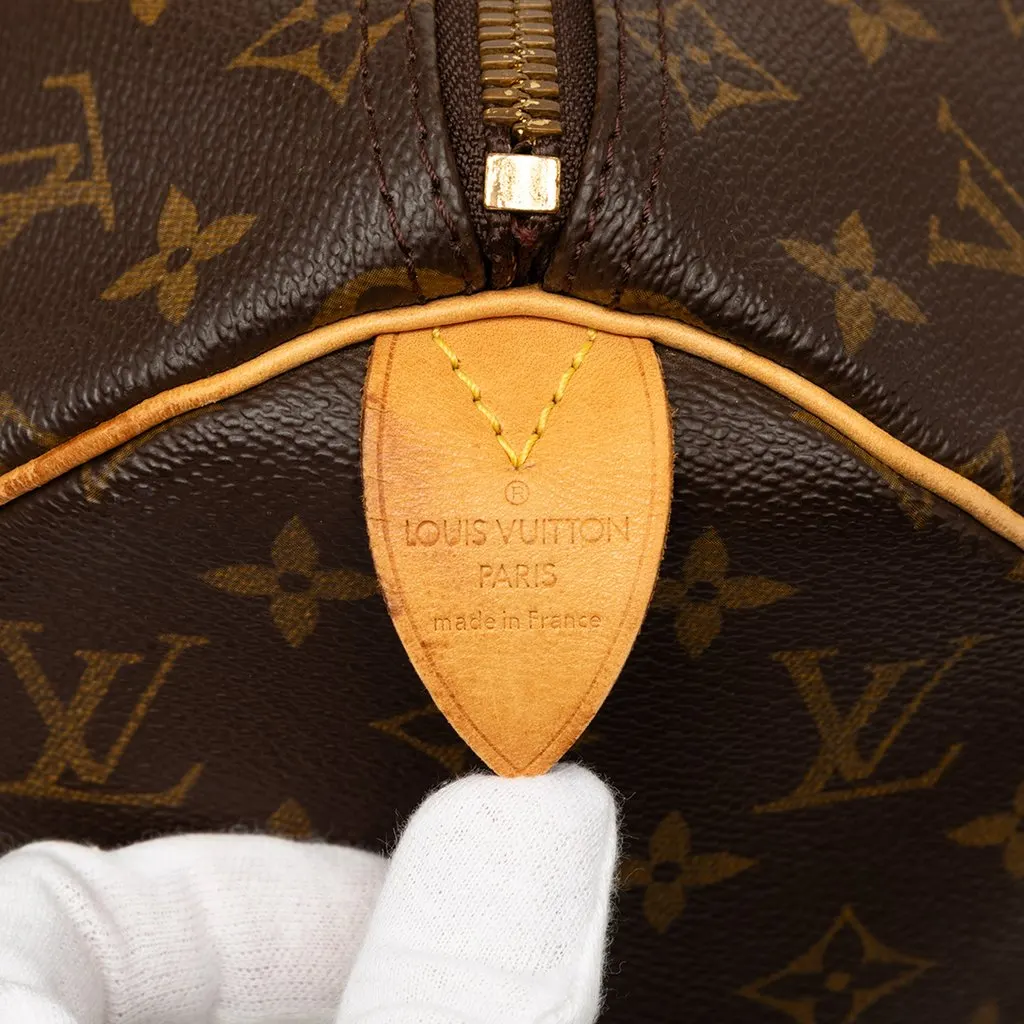 Louis Vuitton Monogram Keepall 45 Brown Canvas Good - Box View