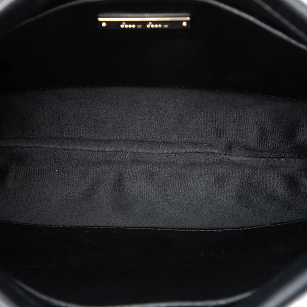 Miu Miu Matelasse Nappa Frame Clutch with Strap Black Leather Very good - Model View