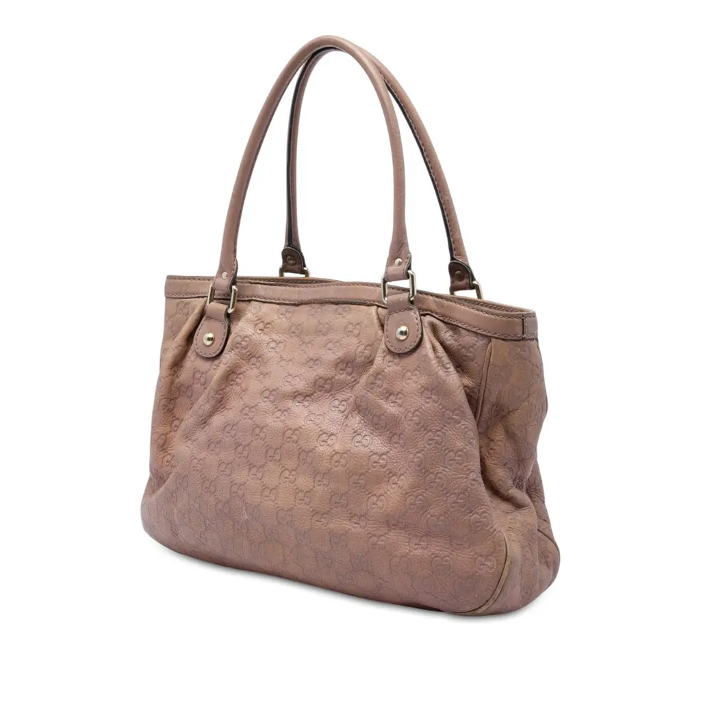 Gucci Guccissima Sukey Tote Pink Leather Good - Back View