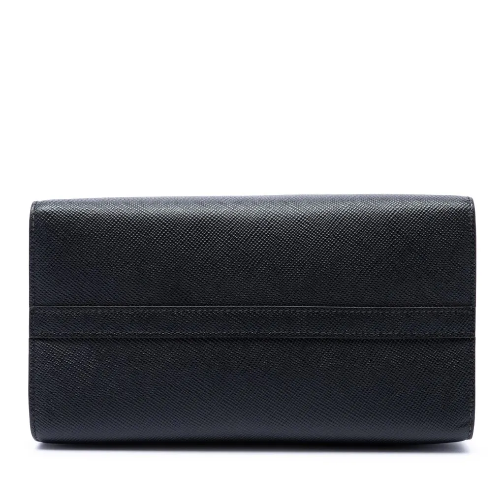 Prada Small Saffiano Cuir Monochrome Satchel Black Leather Very good - Inside View