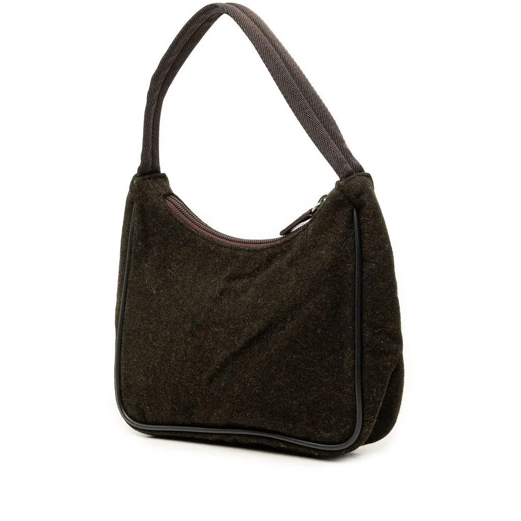 Prada Sports Line Wool Handbag Brown Very good - Back View