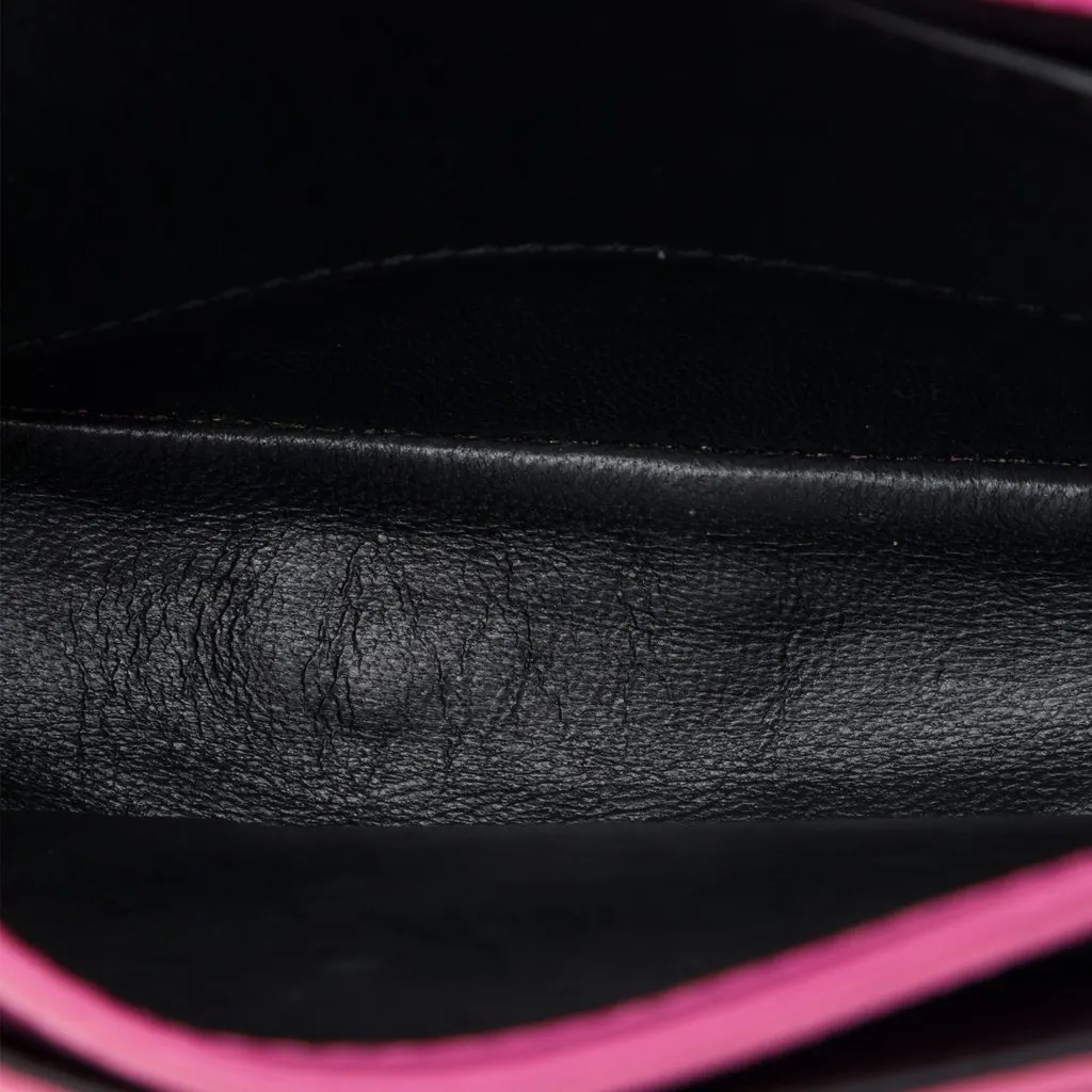 Balenciaga Grained Calfskin Logo Ville Day Crossbody XS Pink Leather Very good - Model View
