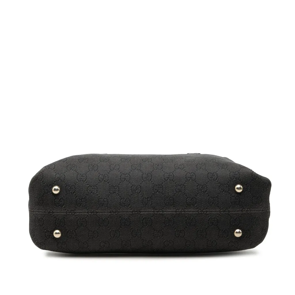 Gucci GG Canvas Boston Bag Black Canvas Good - Inside View