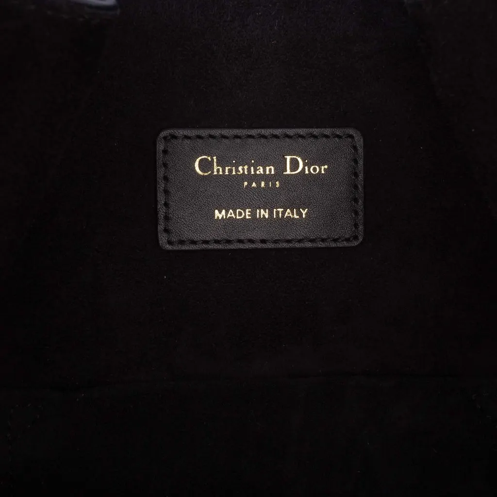 Dior Medium Calfskin Cest Dior Bucket Bag Black Leather Very good - Box View
