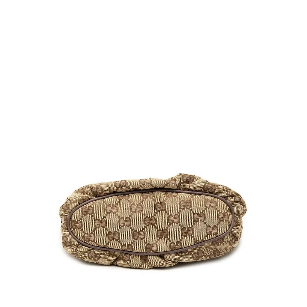 Gucci GG Canvas Web Handbag Beige Very good - Inside View