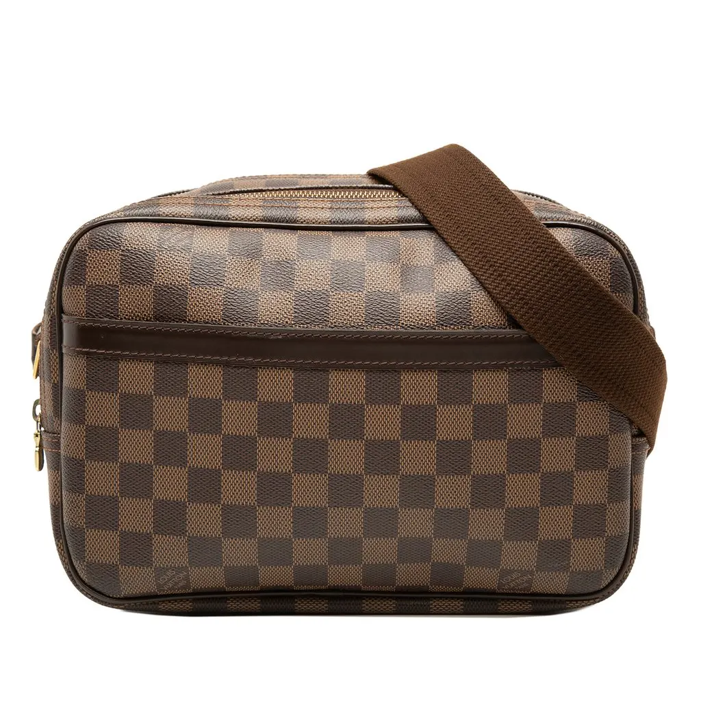 Louis Vuitton Damier Ebene Reporter PM Brown Very good - Front View