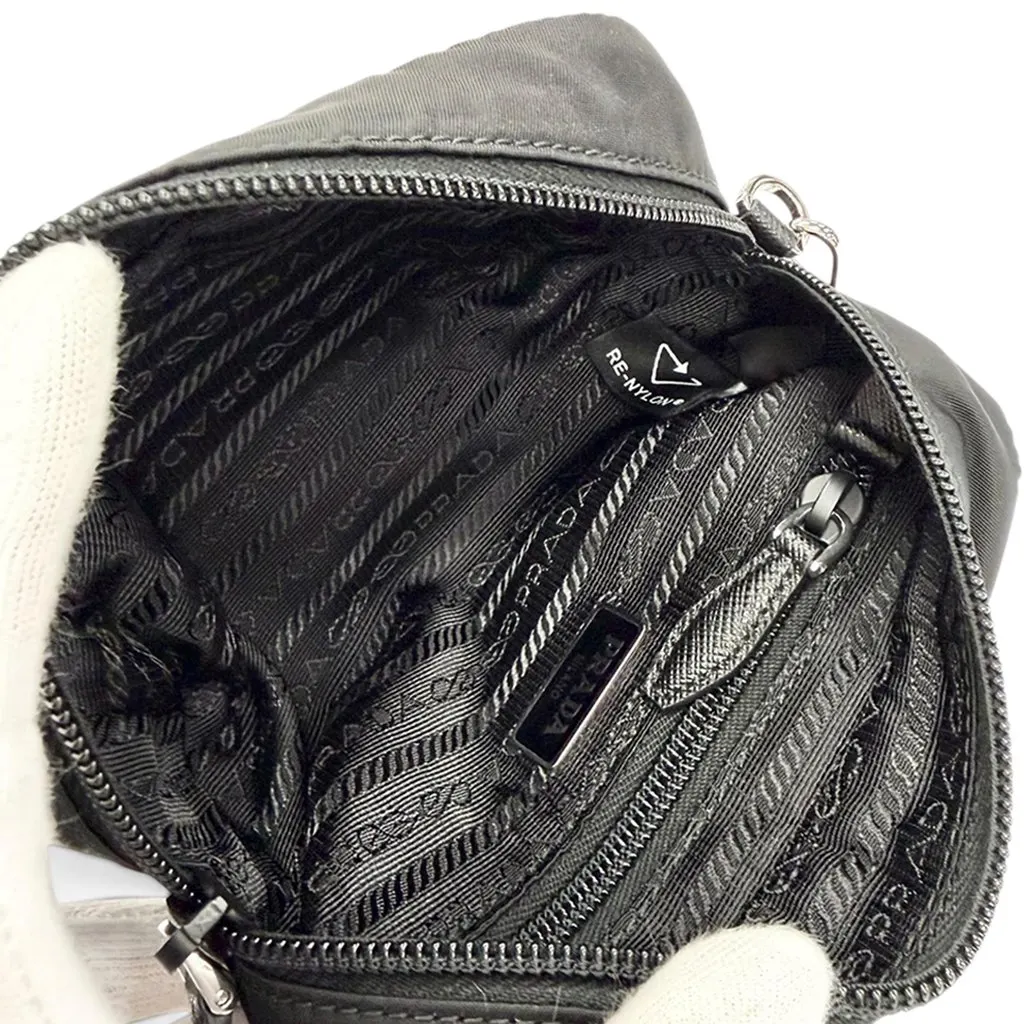 Prada Mini Re Nylon Pouch Black Very good - Box View