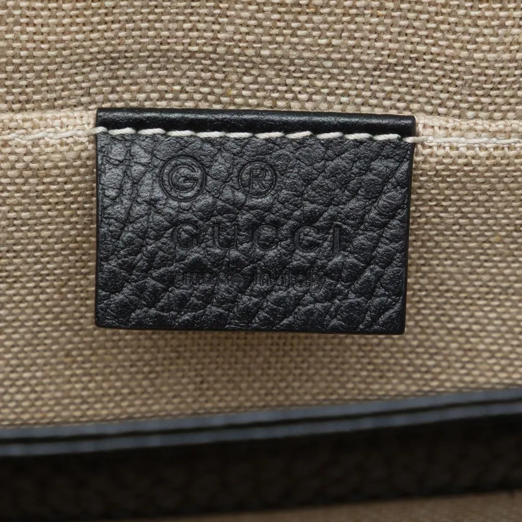 Gucci Small Dollar Calfskin Interlocking G Crossbody Black Leather Very good - Box View