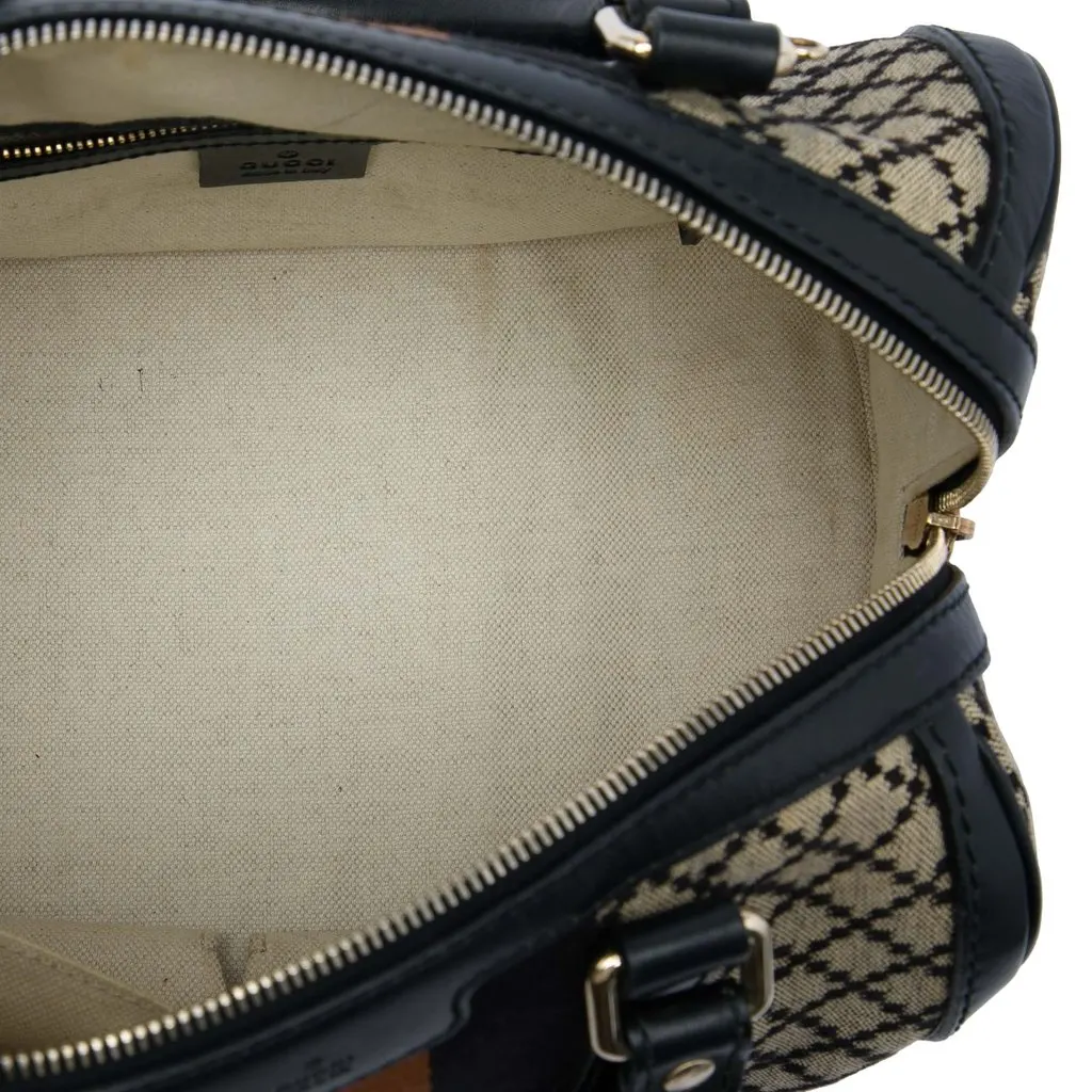 Gucci Small Diamante Canvas Web Joy Boston Bag Beige Very good - Model View