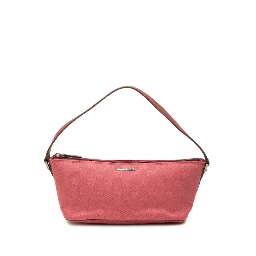 Gucci GG Canvas Boat Pink Canvas Good - Front View