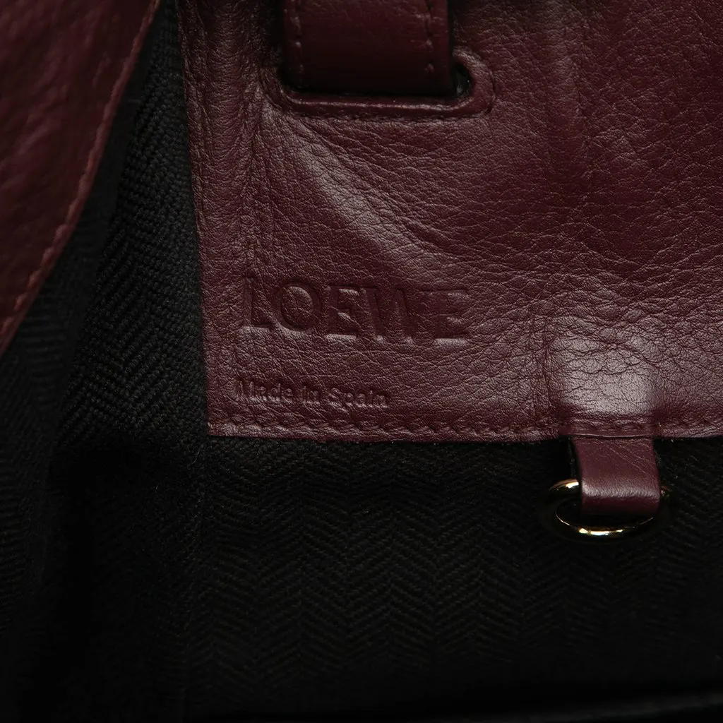 Loewe Small Bicolor Calfskin Hammock Bag Red Leather Very good - Box View