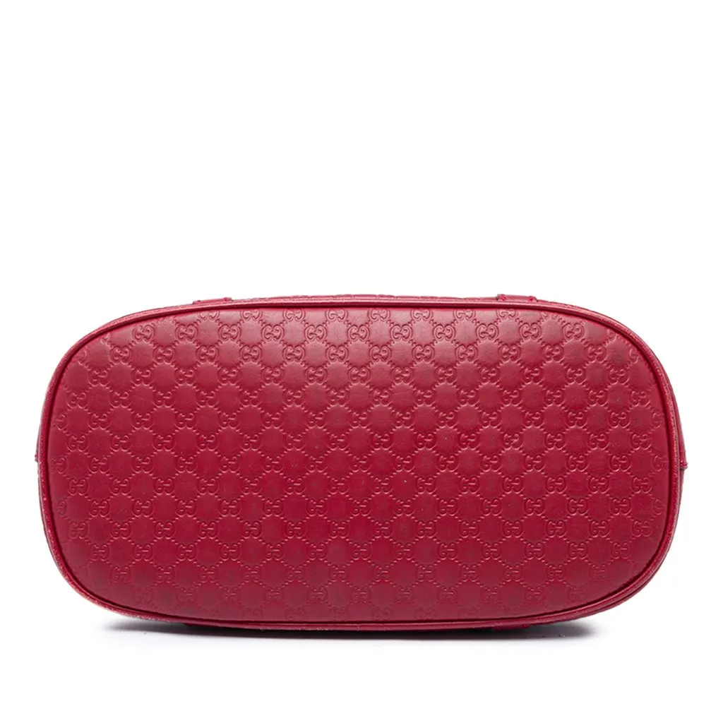 Gucci Mini Microguccissima Dome Satchel Red Leather Very good - Inside View