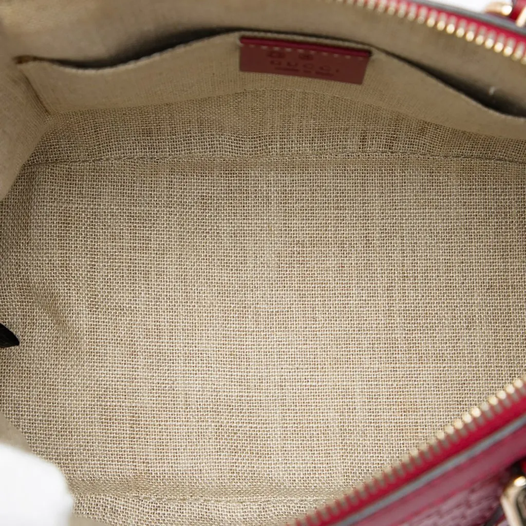 Gucci Mini Microguccissima Dome Satchel Red Leather Very good - Model View