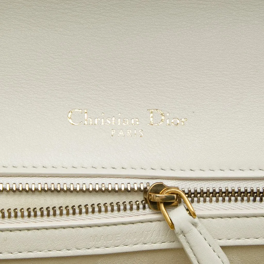 Dior Medium Studded Lambskin Diorama Flap White Leather Very good - Box View