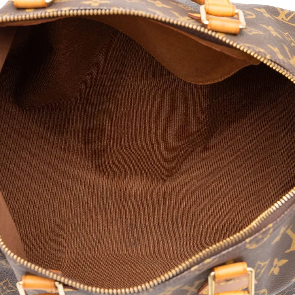 Louis Vuitton Monogram Speedy 35 Brown Canvas Good - Model View