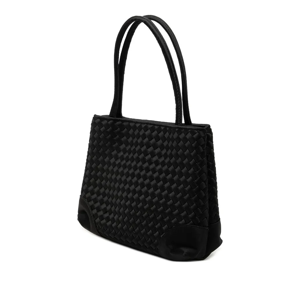 Bottega Veneta Mini Satin Intrecciato Tote Black Very good - Back View