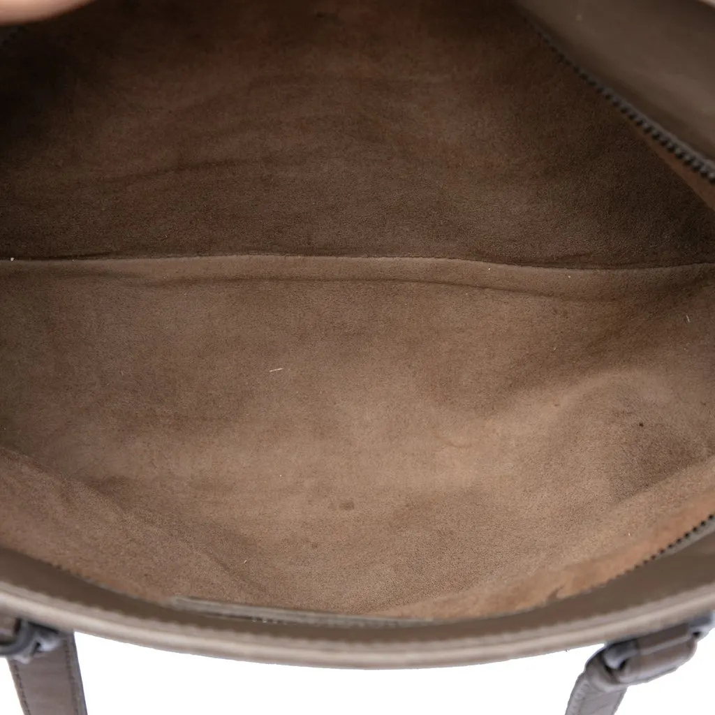 Bottega Veneta Nappa Intrecciato Satchel Brown Leather Very good - Model View