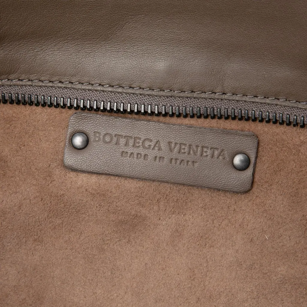 Bottega Veneta Nappa Intrecciato Satchel Brown Leather Very good - Box View