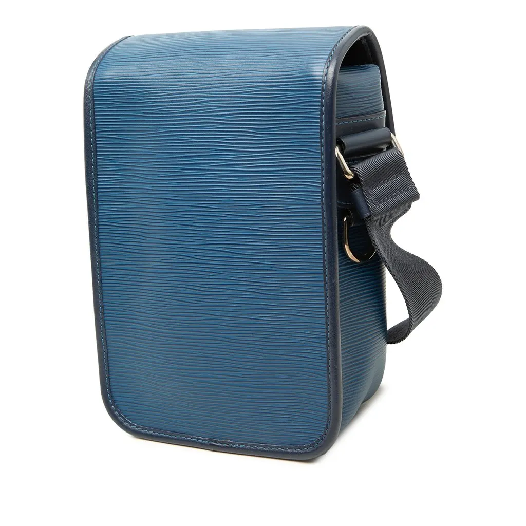 Louis Vuitton Epi Downtown Messenger BB Blue Leather Good - Back View