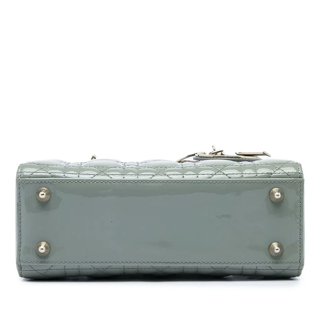 Dior Small Patent Cannage Lady Dior Grey Leather Very good - Inside View