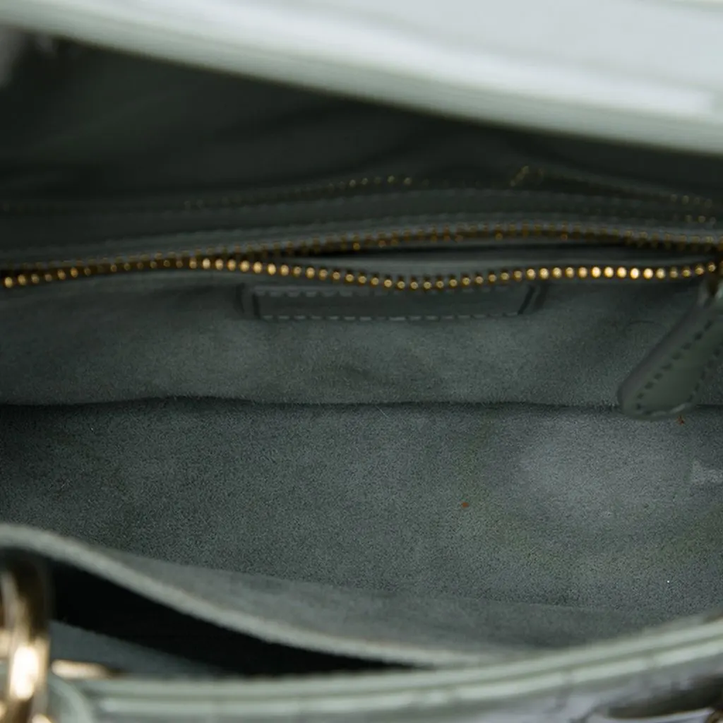 Dior Small Patent Cannage Lady Dior Grey Leather Very good - Model View