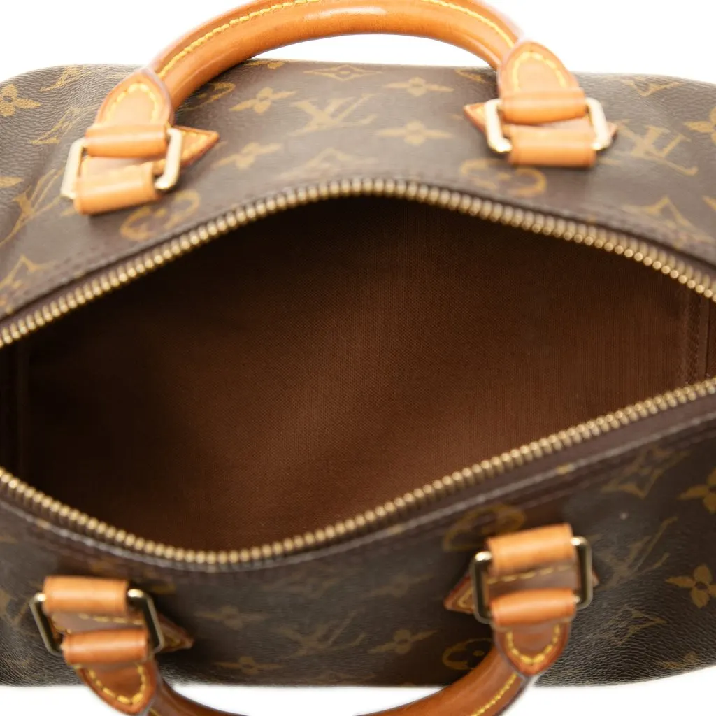 Louis Vuitton Monogram Speedy 25 Brown Good - Model View